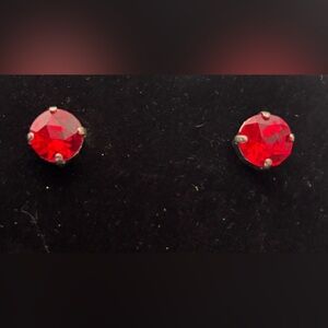 Sabika Radiant Red Crystal Earrings